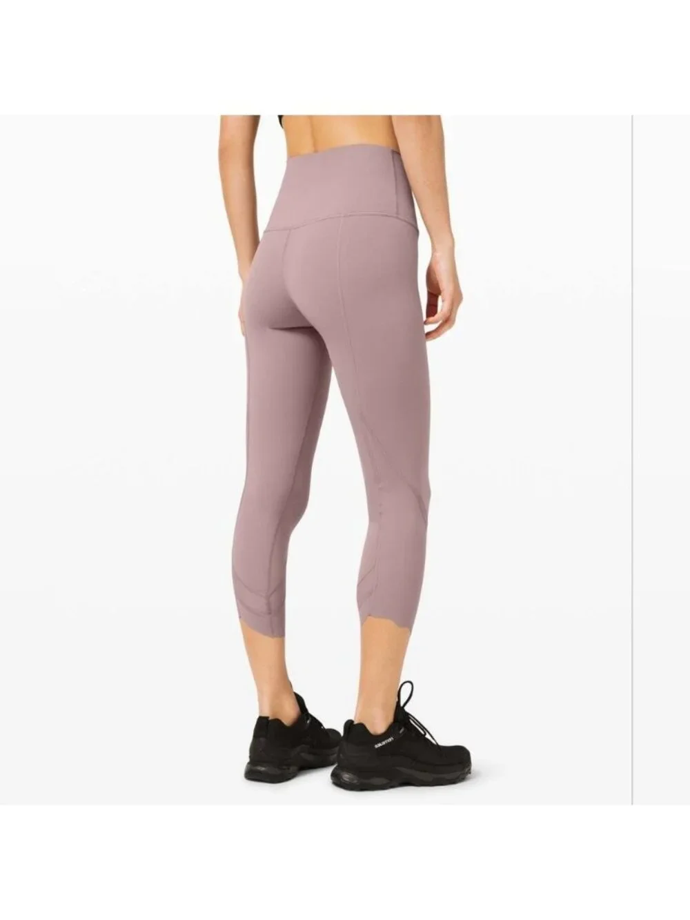 Lululemon Wunder Under Crop HR *Roll Down Scallop Full-On Luxtreme 23